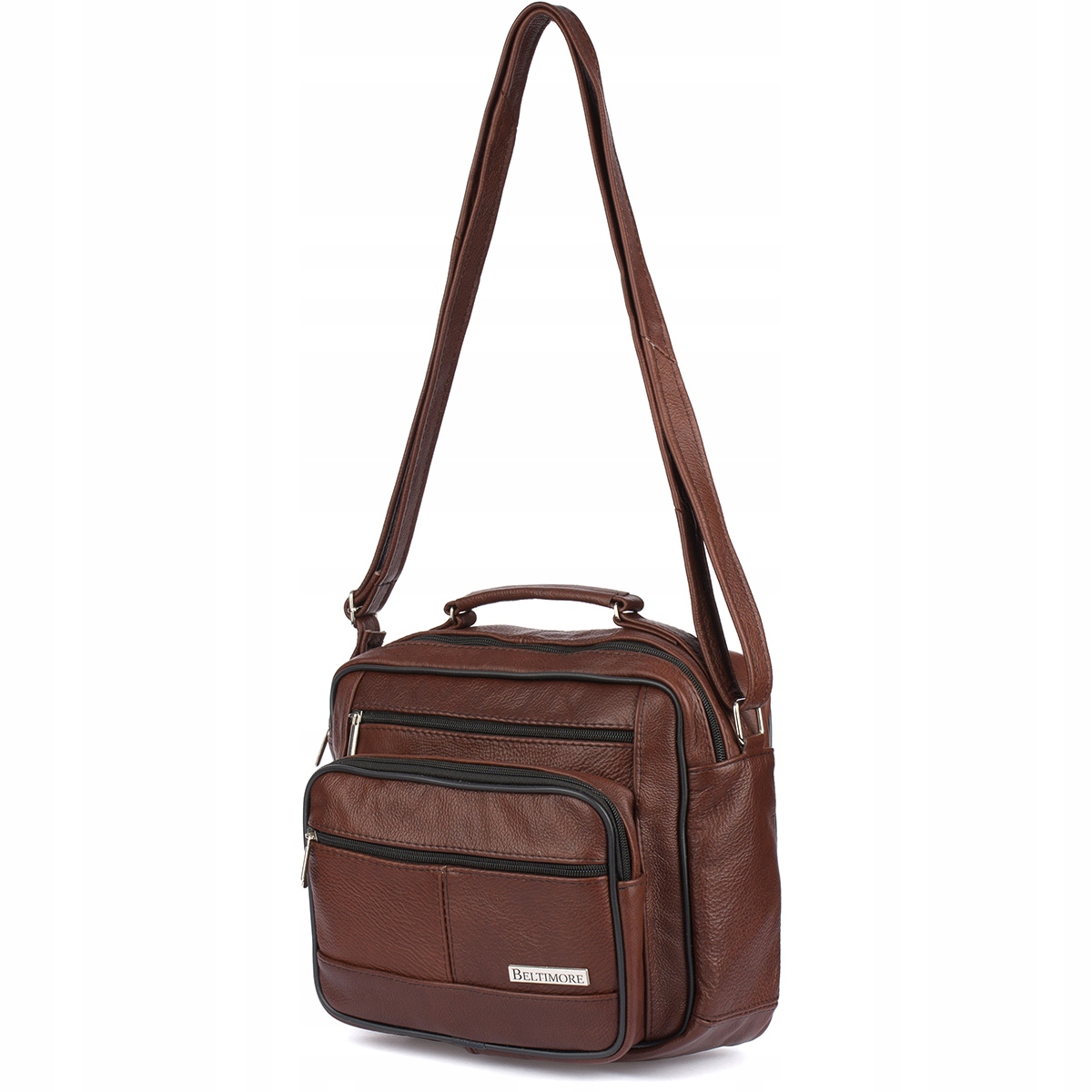 torby męskie eleganckie na co dzień - Torba męska skórzana do pracy skóra Beltimore klasyczna pojemna przez ramię