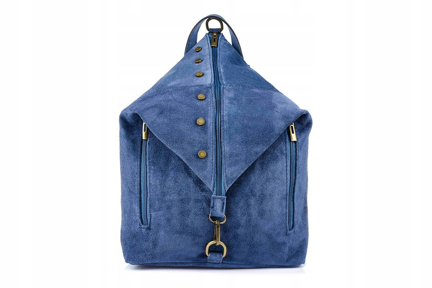 Plecak Damski Skórzany Zamszowy duży włoski A4 torebka skórzana rozkładana