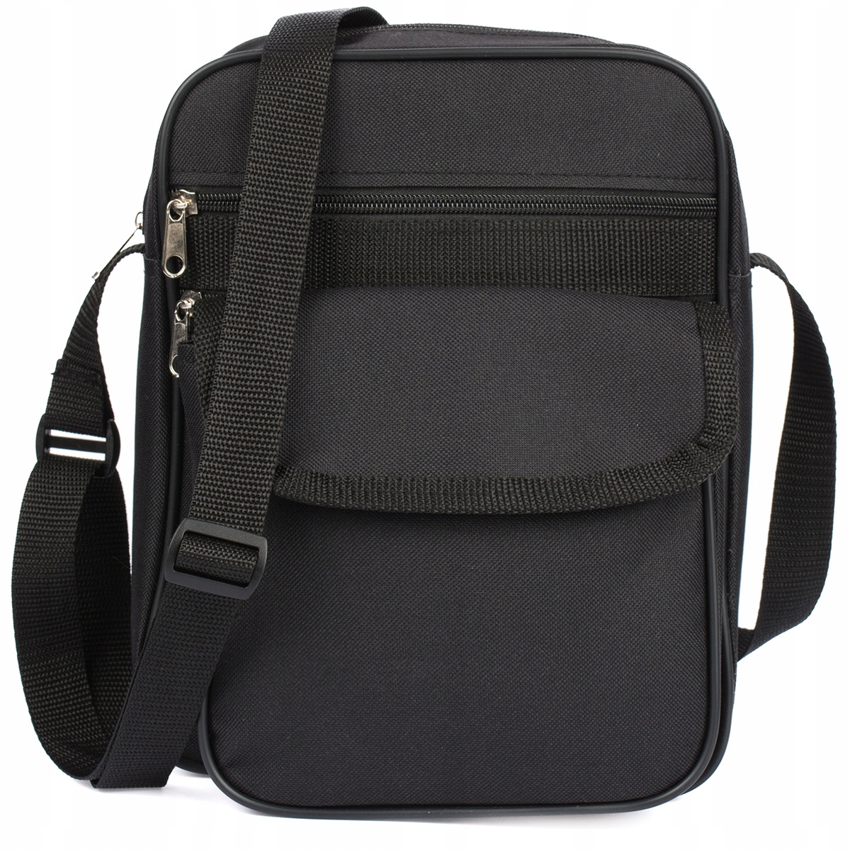 Męska torba na ramię raportówka A5 listonoszka czarna pojemna elegancka