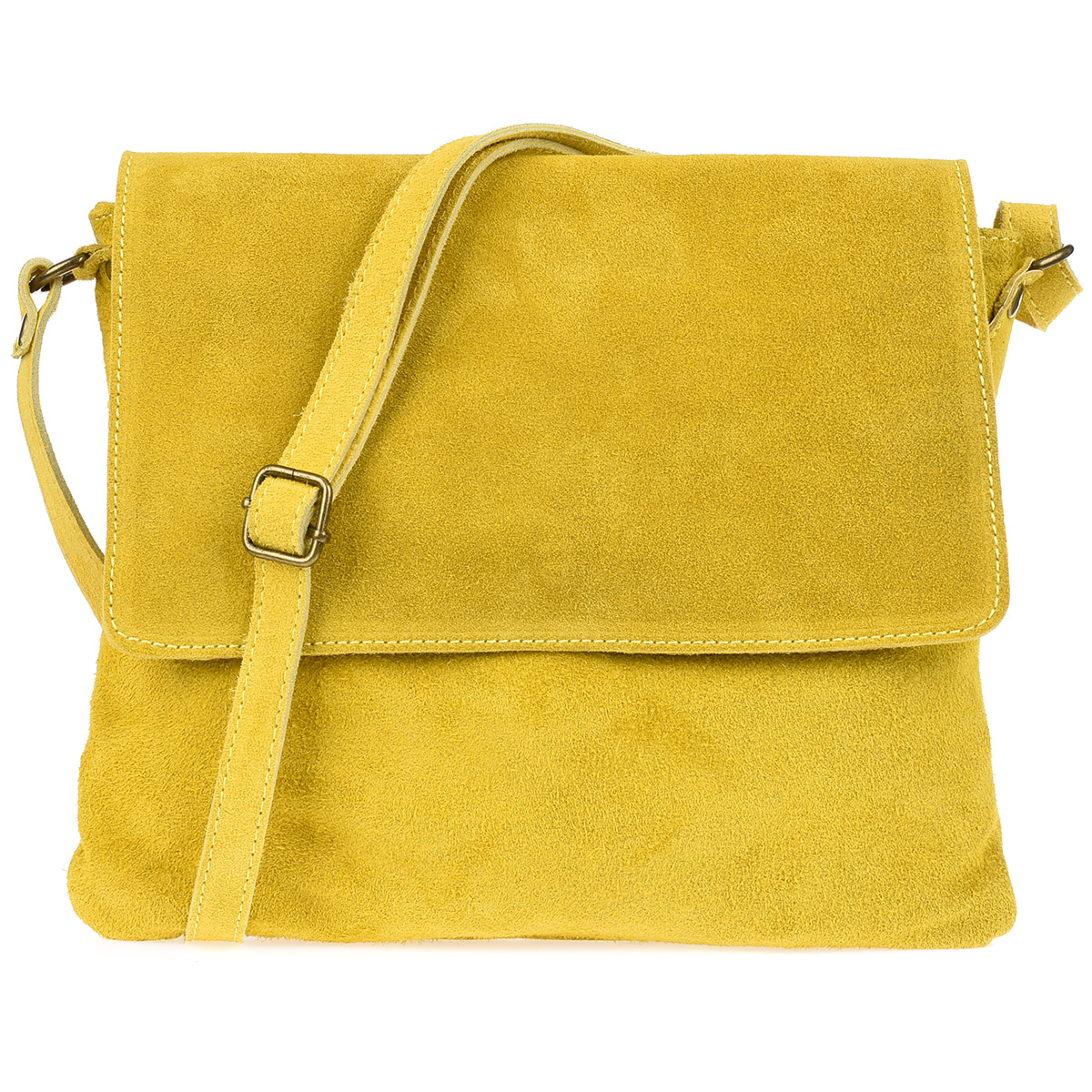 zółta listonoszka z klapą