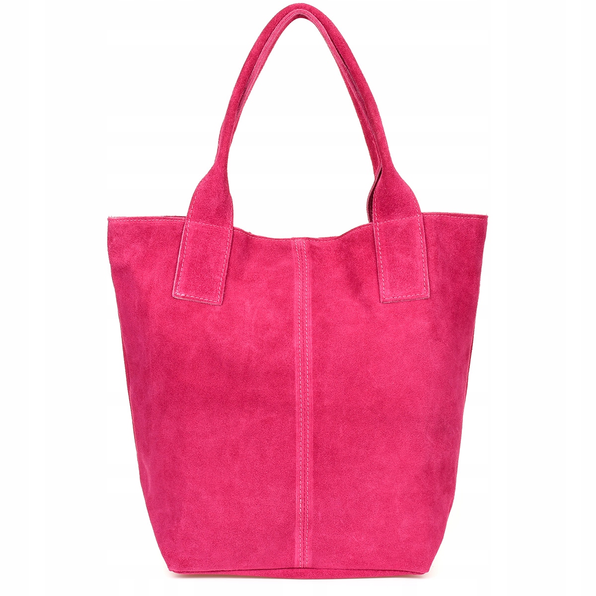 Różowa torebka zamszowa