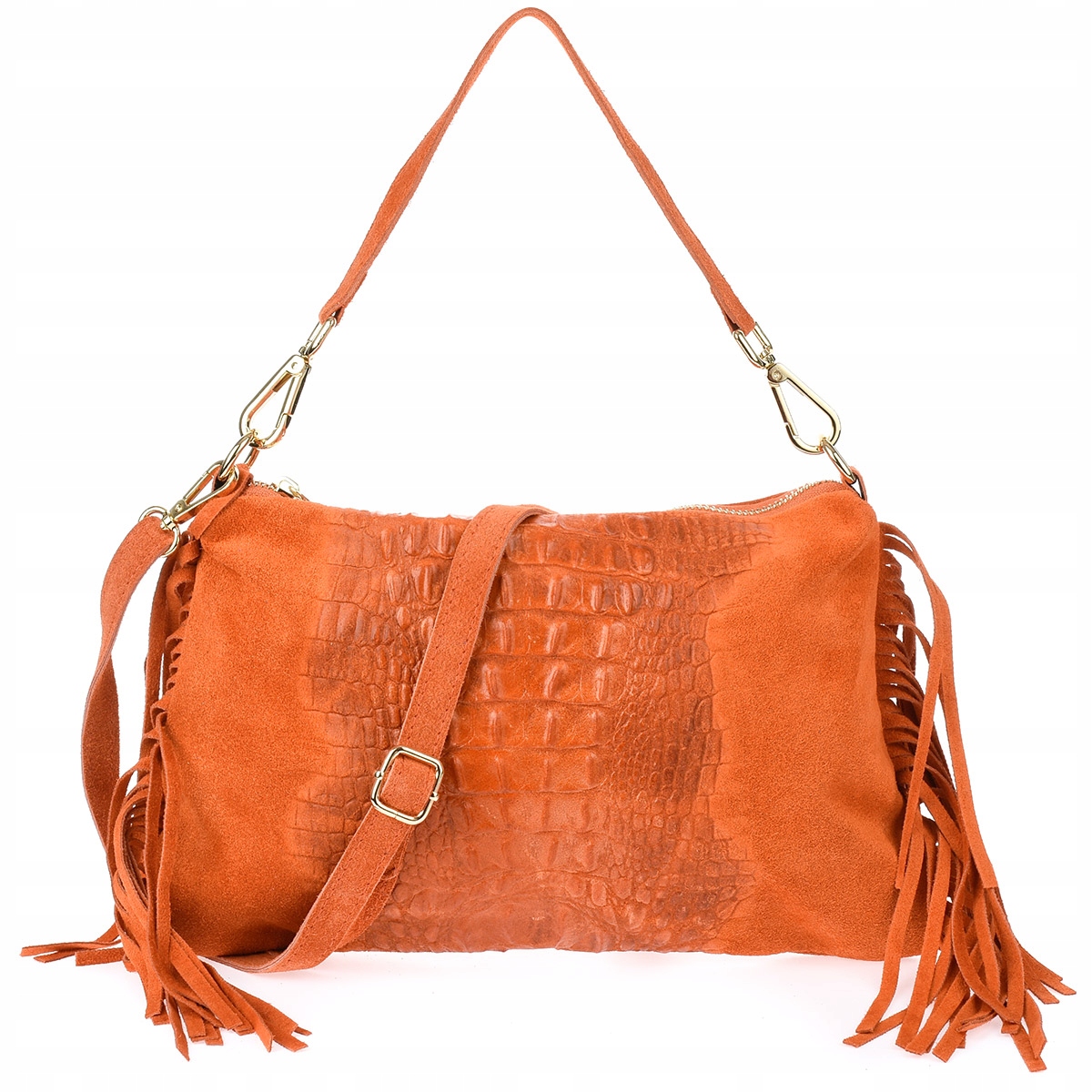 Pomarańczowa torebka na pasku