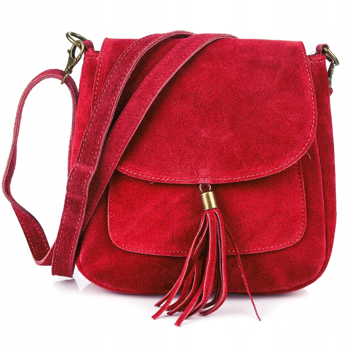 torebki listonoszki damskie czerwona listonoszka damska