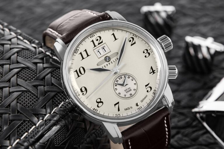 Zegarek męski Zeppelin LZ127 Graf Zeppelin Dual Time z jasną tarczą