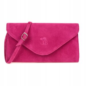 Damska Torebka Kopertówka torba wizytowa elegancka mała Beltimore zamszowa
