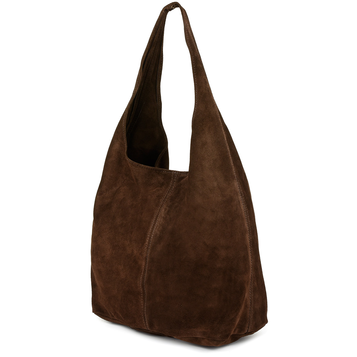 Torebka skórzana shopperka A4 damska zamszowa duża na ramię z saszetką