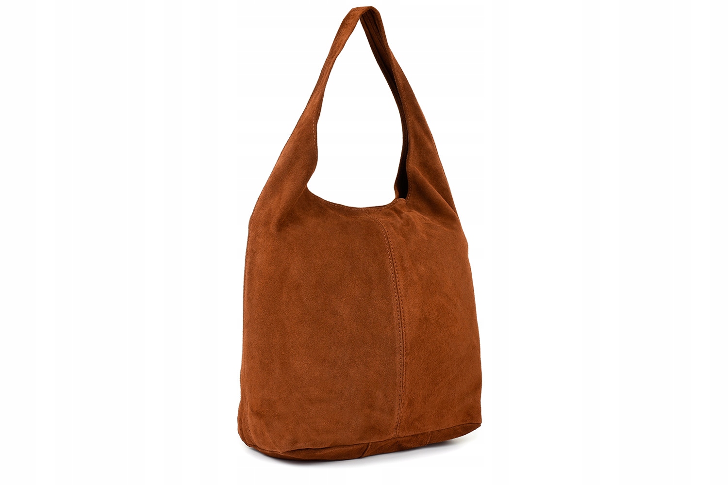 Torebka skórzana shopperka A4 damska zamszowa duża na ramię z saszetką