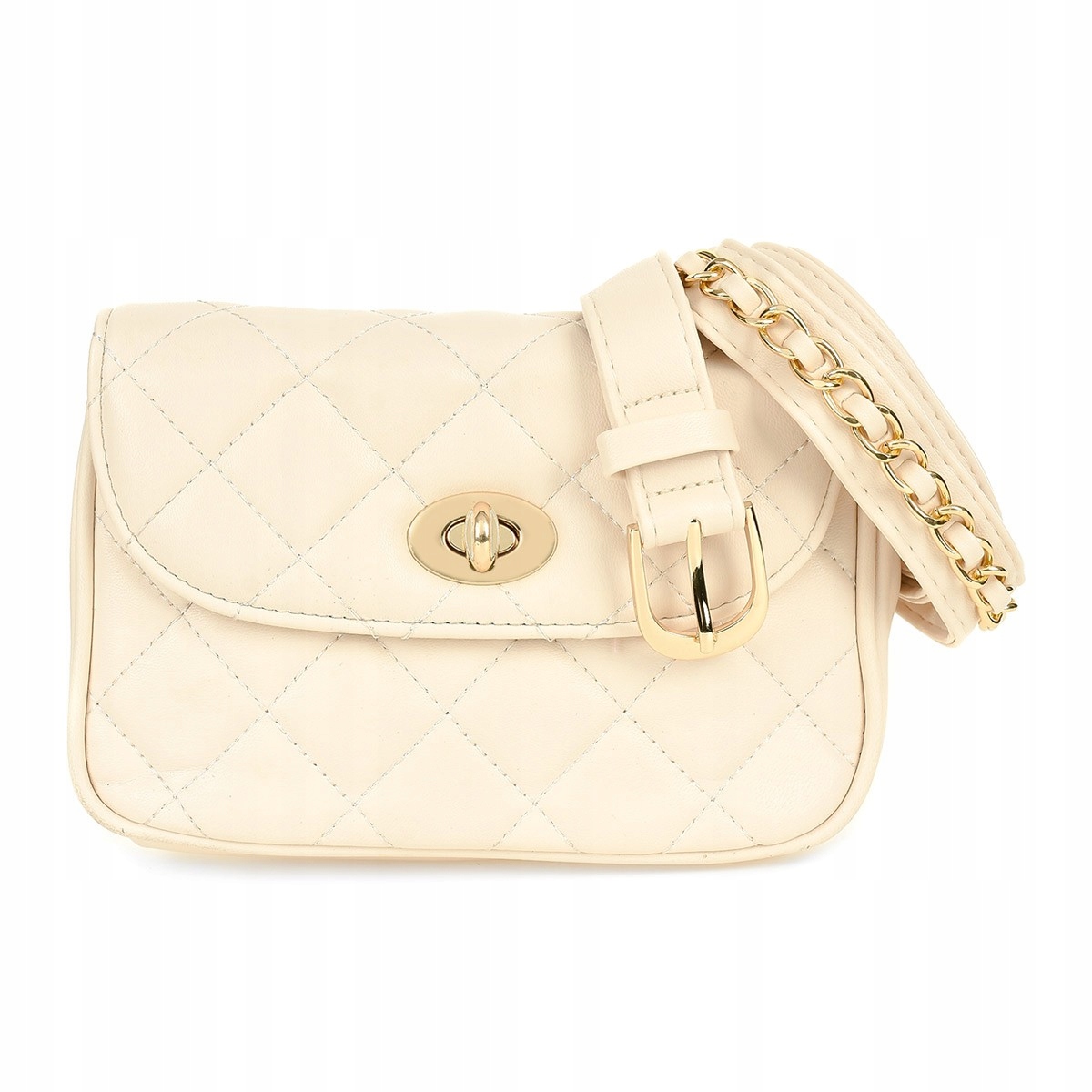 Torebka damska mała pikowana chanelka pasek