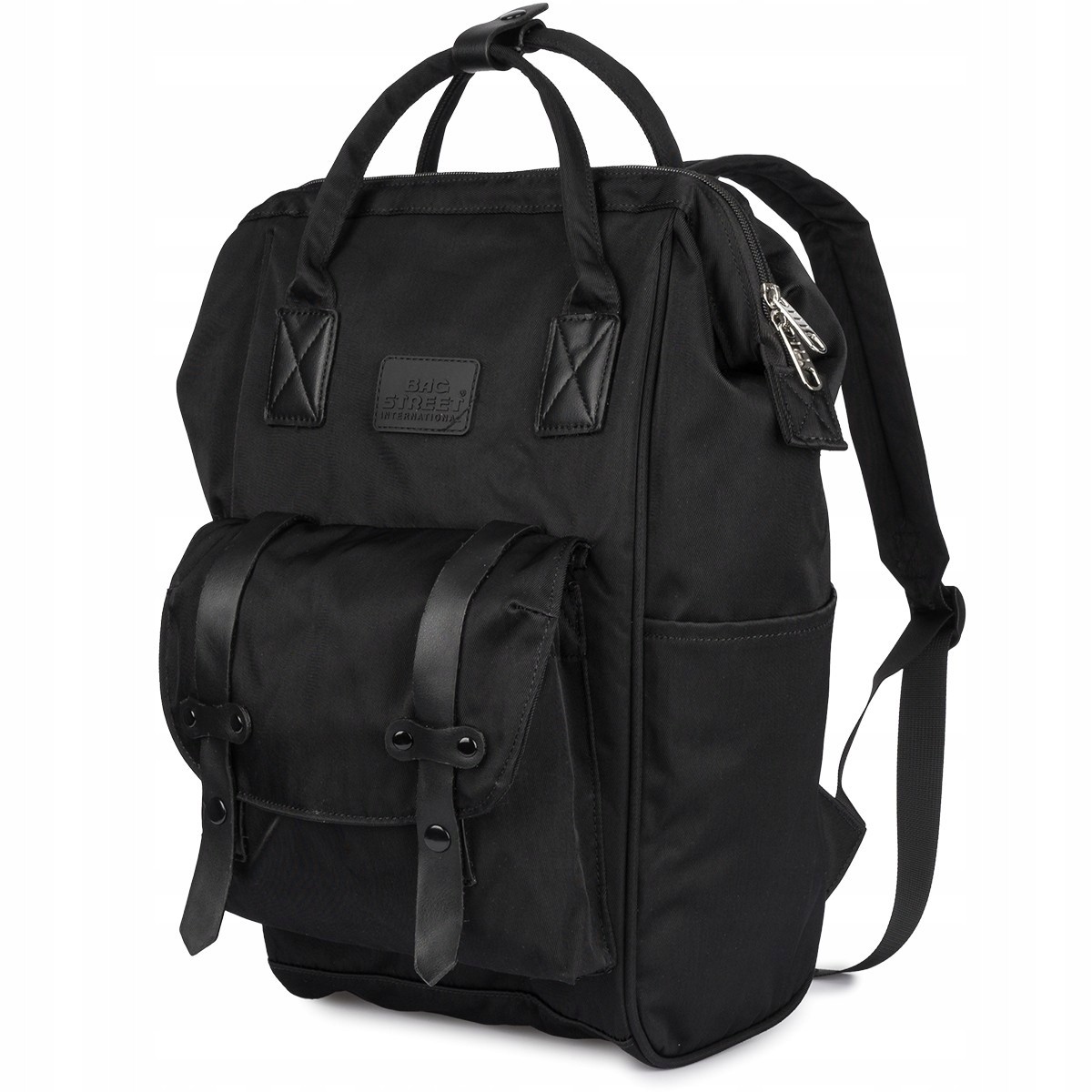 Plecak trekkingowy podróżny bagaż elegancki retro czarny duży Bag Street X34